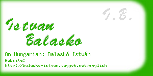 istvan balasko business card