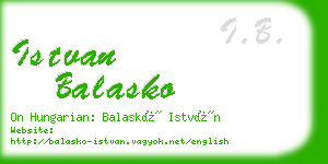 istvan balasko business card